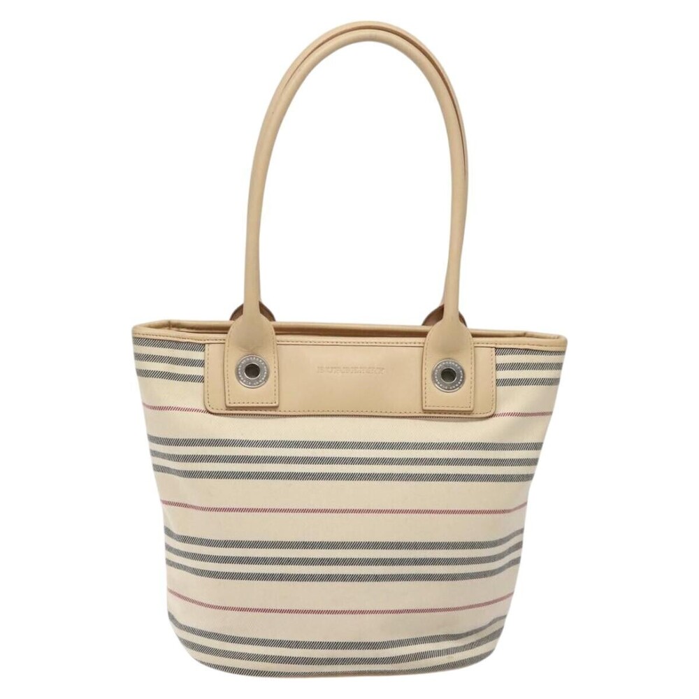 Burberry Nova Check Tote Canvas and Leather